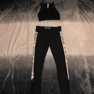 victoria secret PINK legging & sport bra set